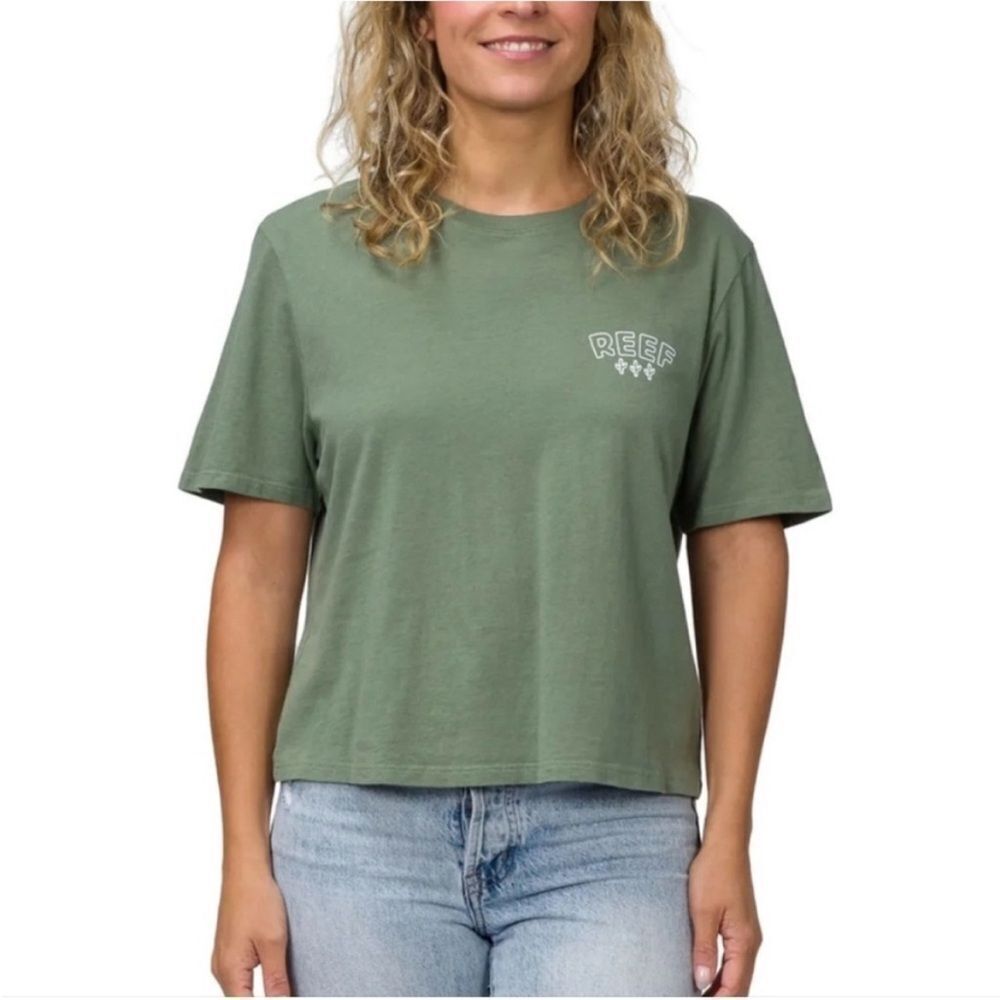 New Reef Cacti • CROPPED SS CREW Cotton Tee
Size L